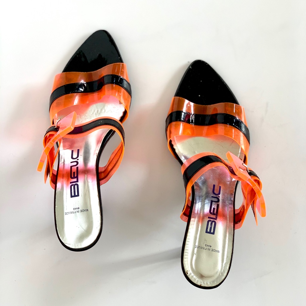 French Color-Blocking Summer Sandals